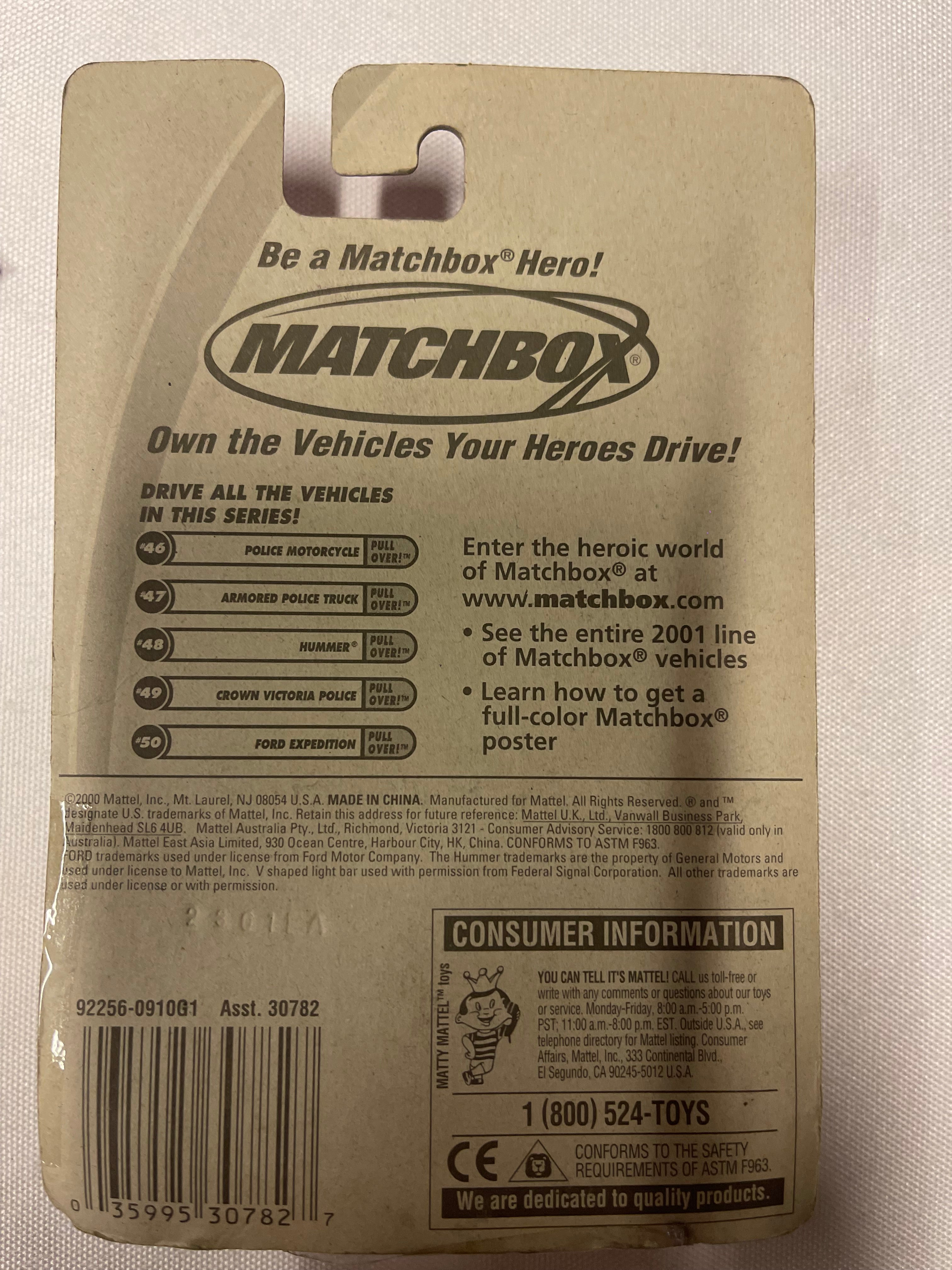 Matchbox colección policía