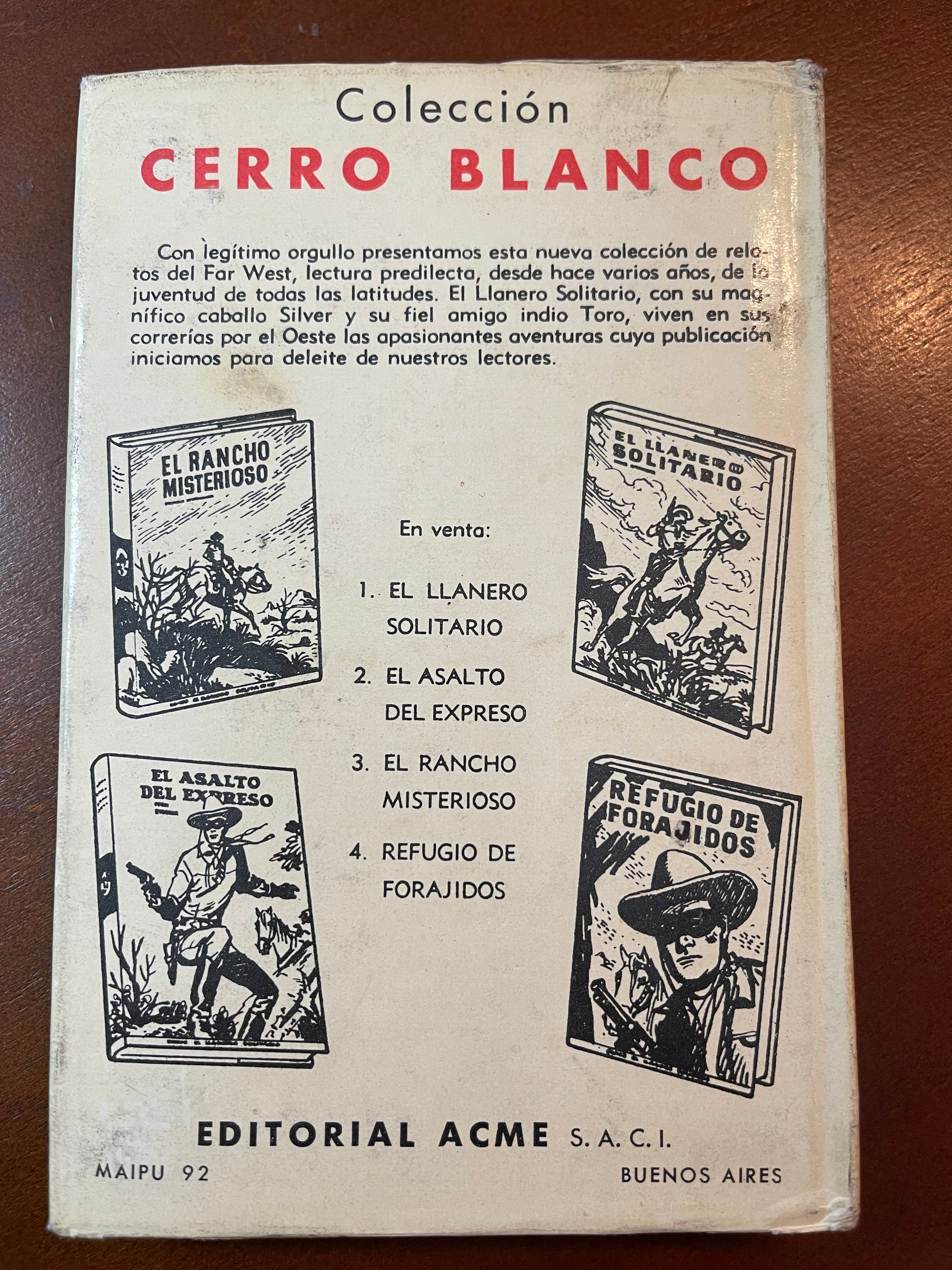 Libro el llanero solitario refugio de forajidos