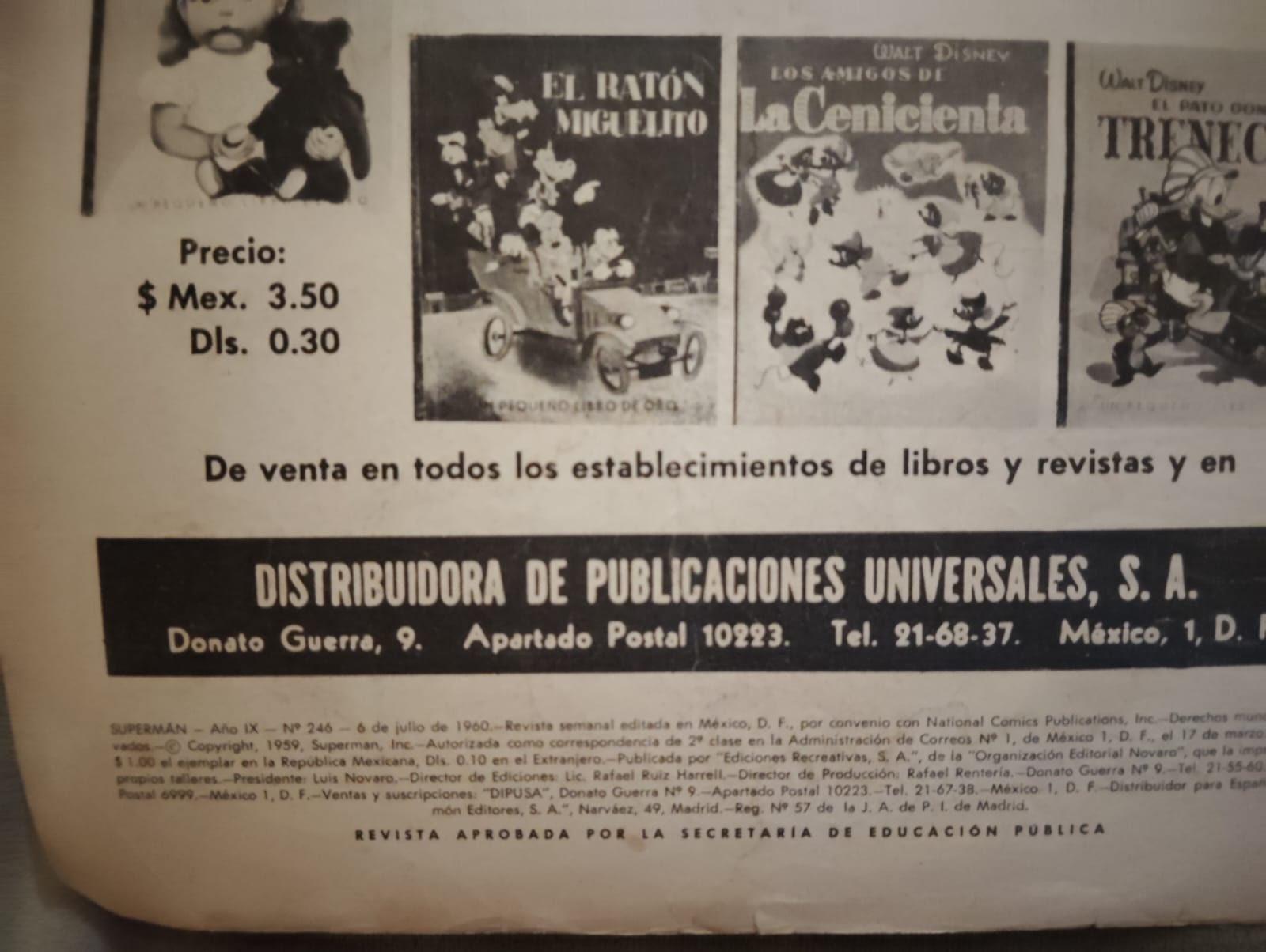 Superman #246 Editorial Novaro
